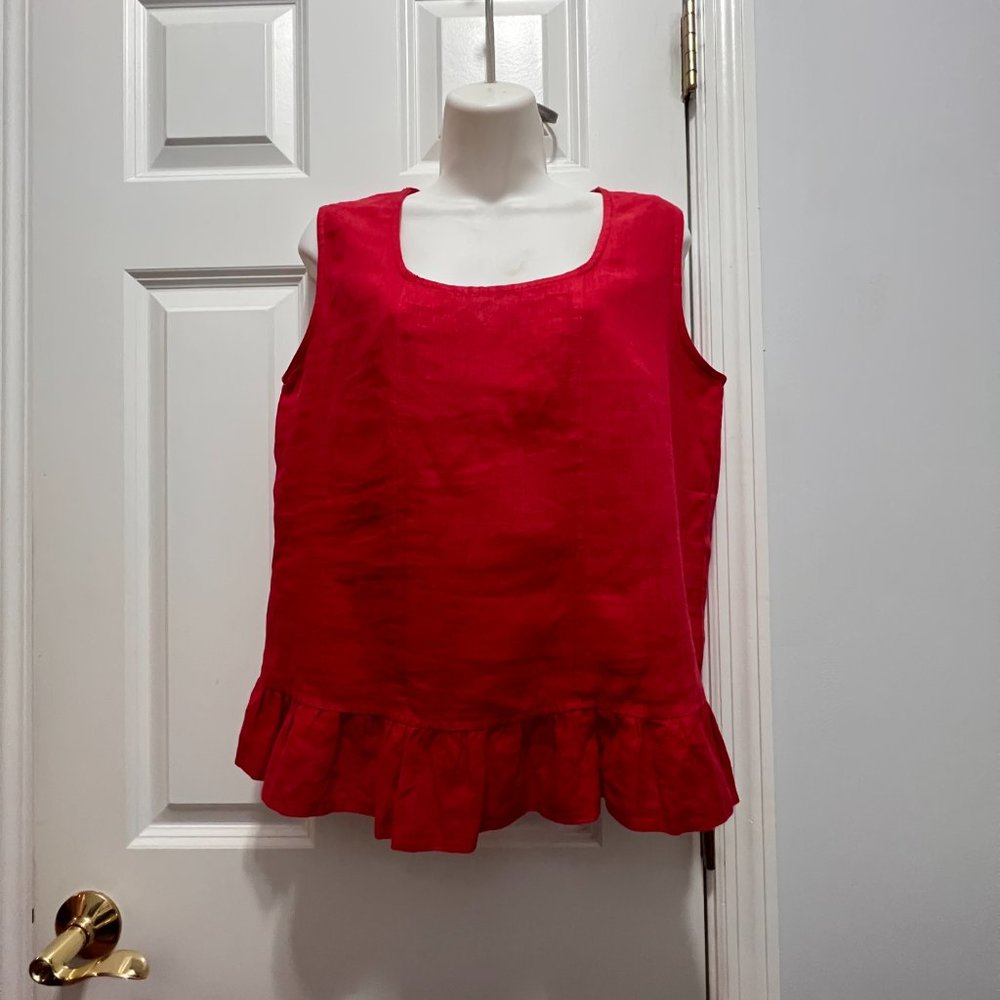 Eva Tralala Paris red linen top